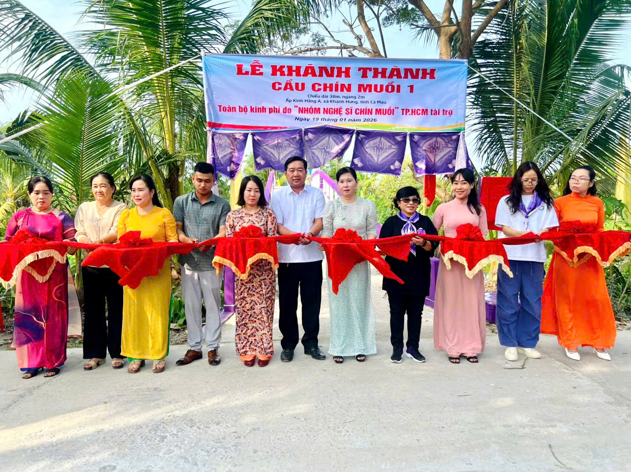 XÃ KHÁNH HƯNG KHÁNH THÀNH CẦU GIAO THÔNG NÔNG THÔN “ CẦU CHÍN MUỒI 1”
