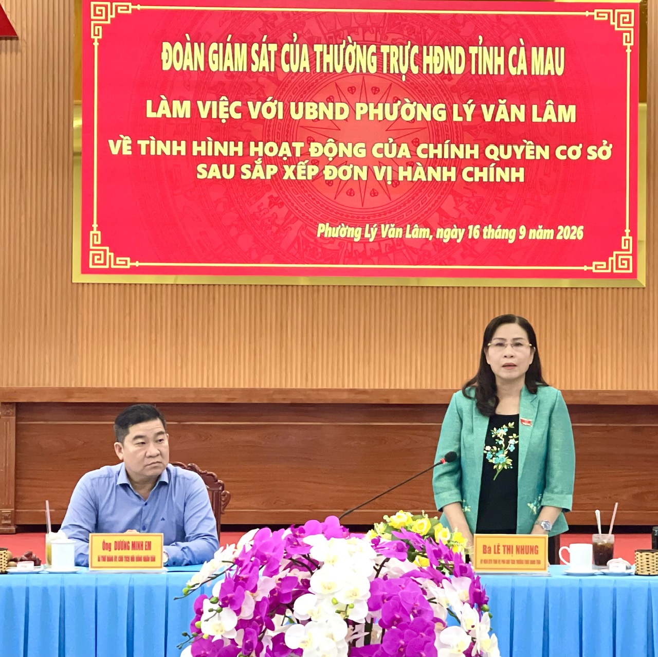 Thường trực HĐND tỉnh giám sát tình hình hoạt động của chính quyền cơ sở sau khi thực hiện sắp xếp đơn vị hành chính tại phường Lý Văn lâm 