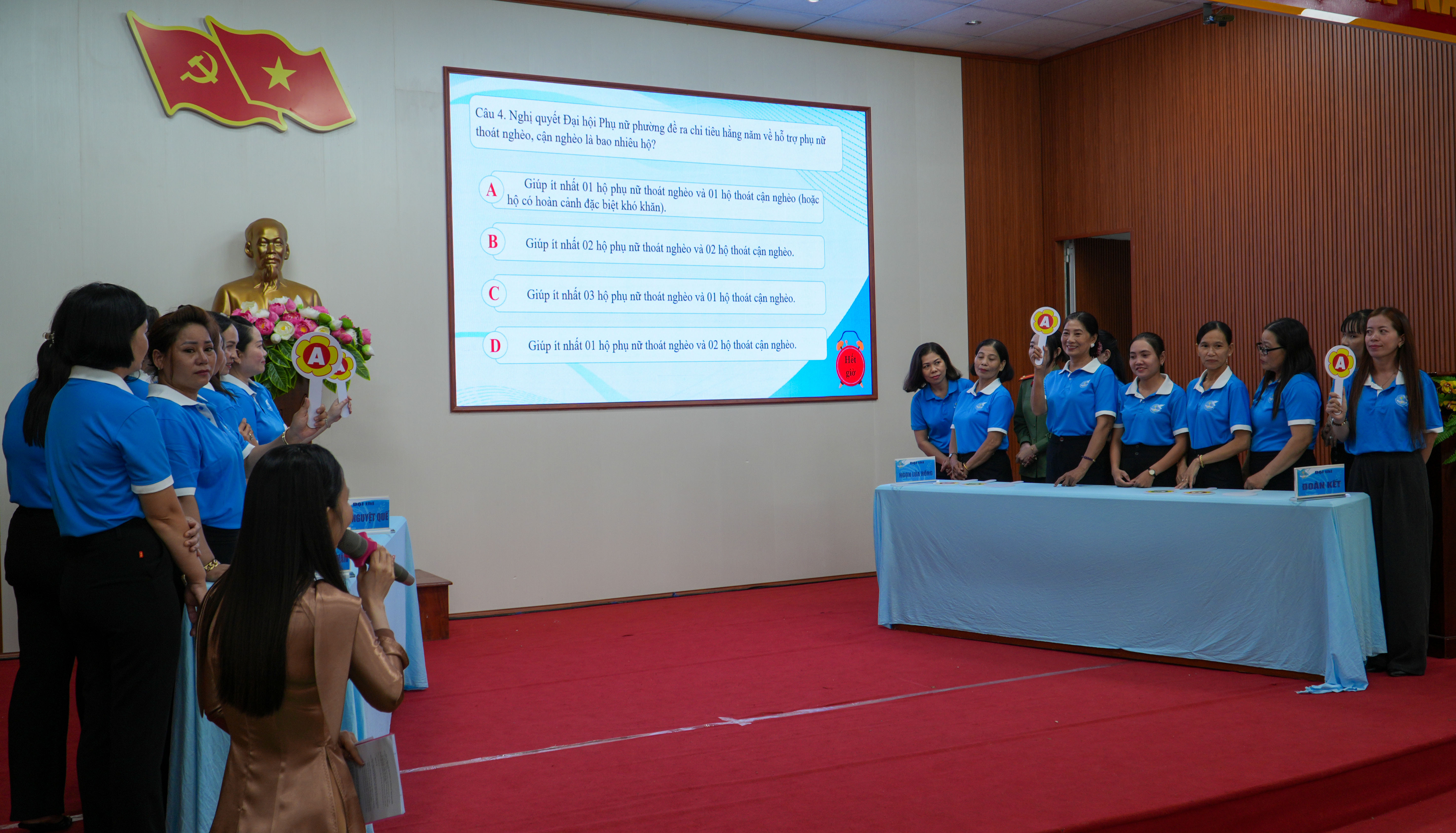 HỘI LIÊN HIỆP PHỤ NỮ PHƯỜNG LÝ VĂN LÂM HỌP MẶT, THI TÌM HIỂU NGHỊ QUYẾT ĐẠI HỘI CÁC CẤP