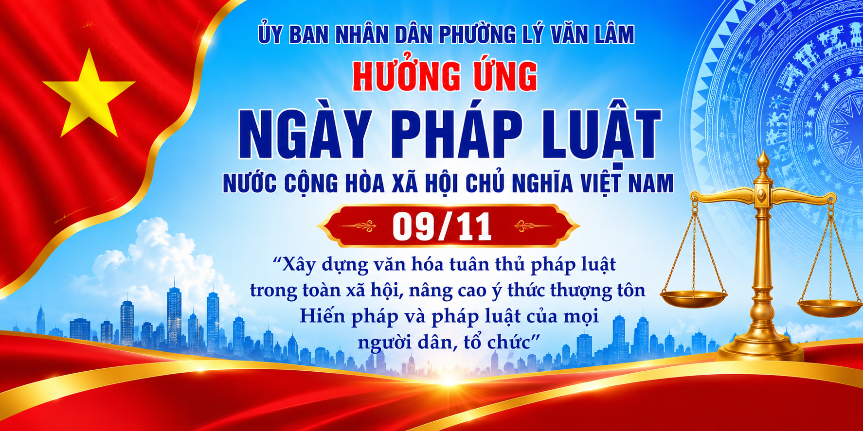 KẾ HOẠCH Tổ chức các hoạt động hưởng ứng Ngày Pháp luật nước Cộng hòa xã hội chủ nghĩa Việt Nam trên địa bàn phường Lý Văn Lâm năm 2026