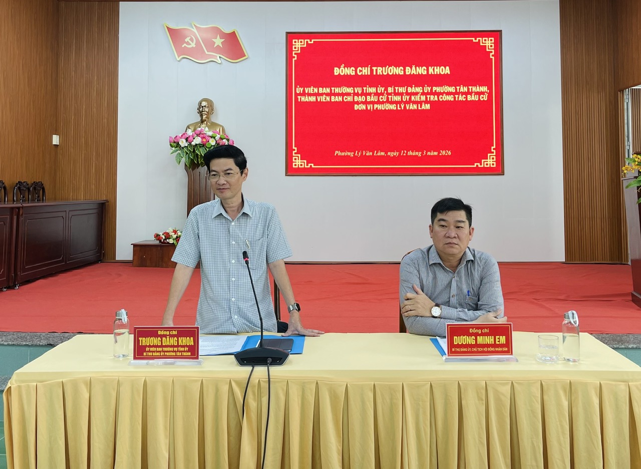  Ban Chỉ đạo bầu cử Tỉnh ủy kiểm tra công tác bầu cử tại phường Lý Văn Lâm