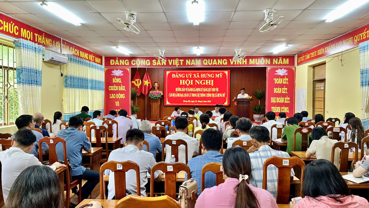 HƯNG MỸ TRIỂN KHAI ĐÁNH GIÁ ĐỊNH KỲ HẰNG QUÝ ĐỐI VỚI CÁN BỘ LÃNH ĐẠO, QUẢN LÝ