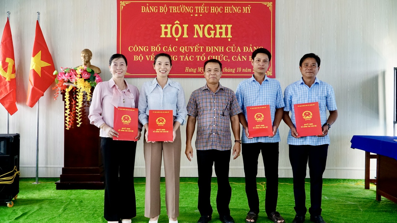 KIỆN TOÀN TỔ CHỨC ĐẢNG TẠI TRƯỜNG TIỂU HỌC HƯNG MỸ