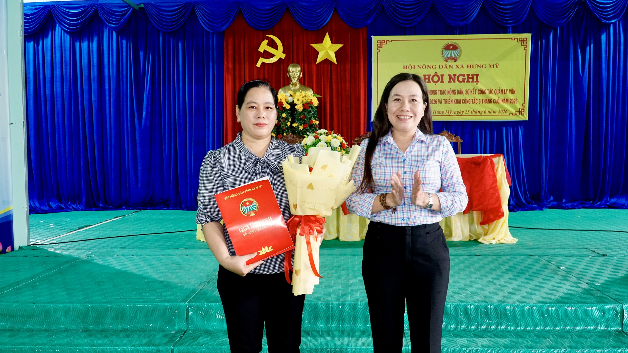 HỘI NÔNG DÂN XÃ HƯNG MỸ SƠ KẾT CÔNG TÁC HỘI 6 THÁNG ĐẦU NĂM 2026