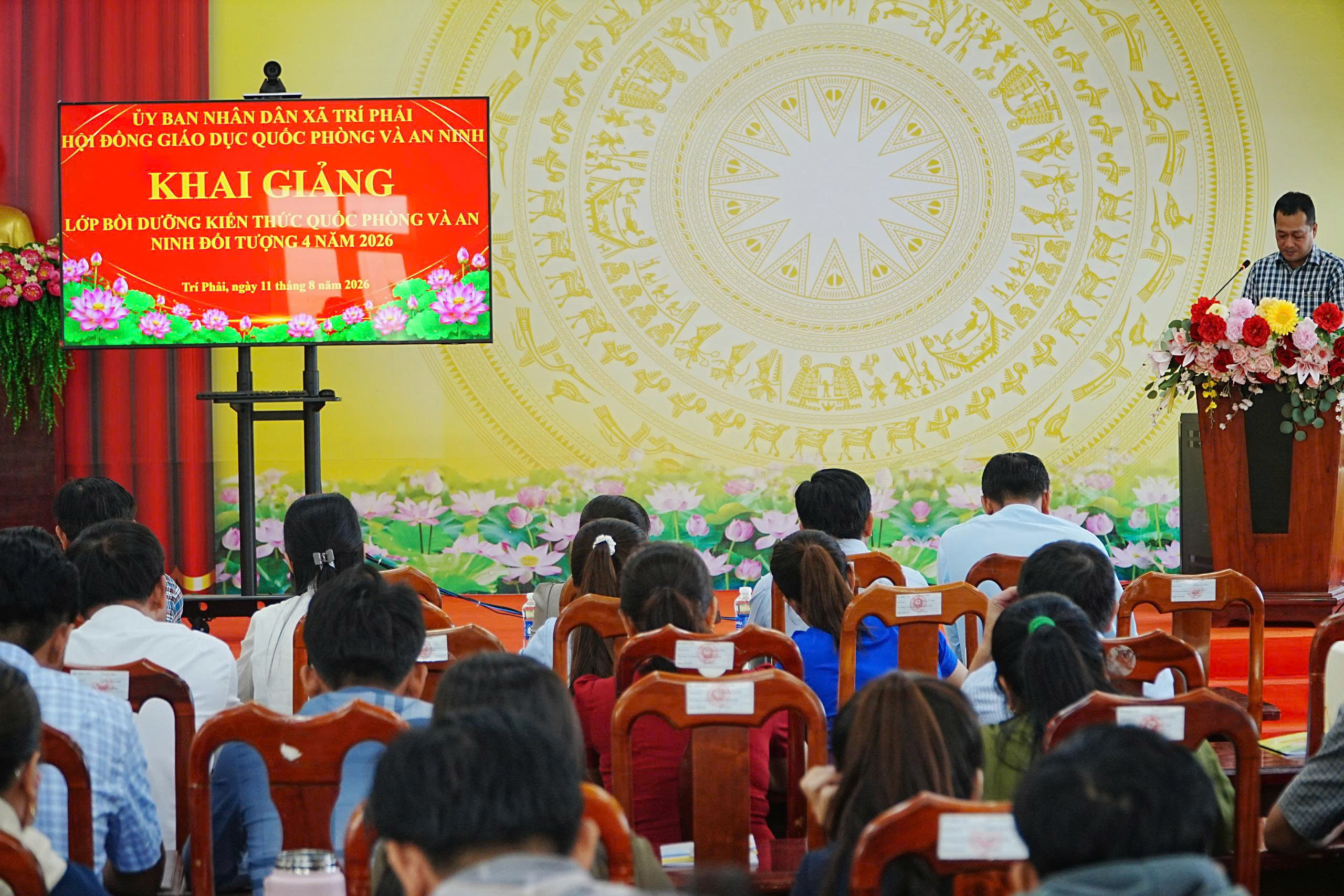 XÃ TRÍ PHẢI KHAI GIẢNG LỚP BỒI DƯỠNG KIẾN THỨC QUỐC PHÒNG VÀ AN NINH ĐỐI TƯỢNG 4 NĂM 2026
