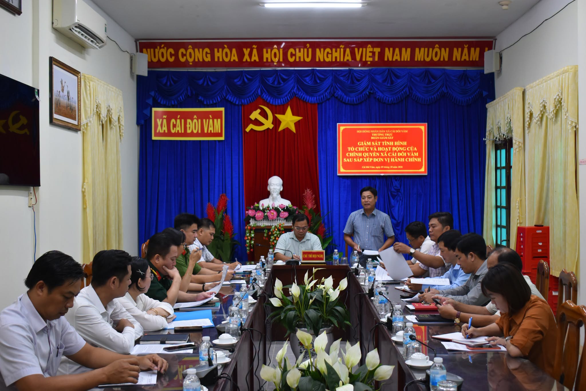 Giám sát tình hình tổ chức và hoạt động của chính quyền xã sau sắp xếp đơn vị hành chính