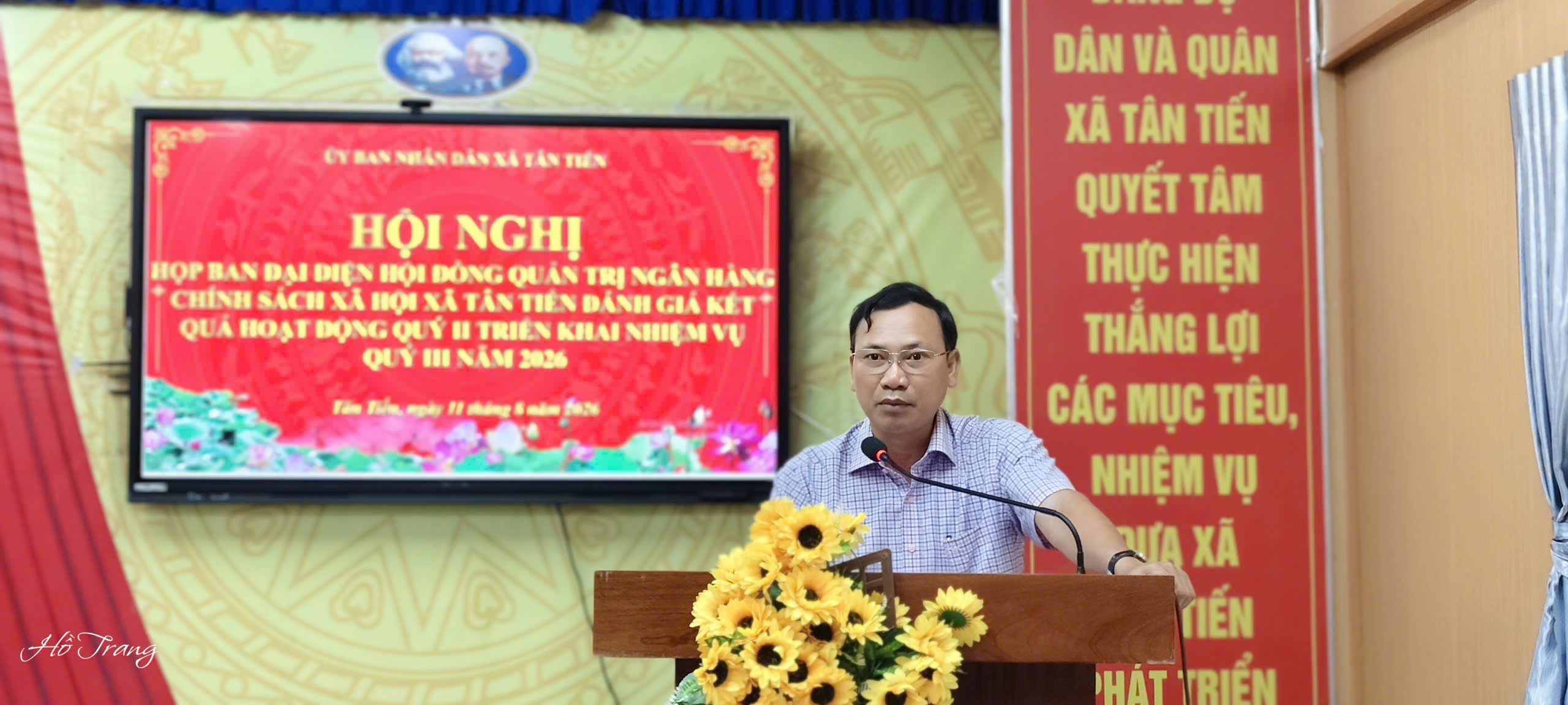 XÃ TÂN TIẾN HỌP BAN ĐẠI DIỆN HỘI ĐỒNG QUẢN TRỊ NGÂN HÀNG CHÍNH SÁCH XÃ HỘI QUÝ II/2026