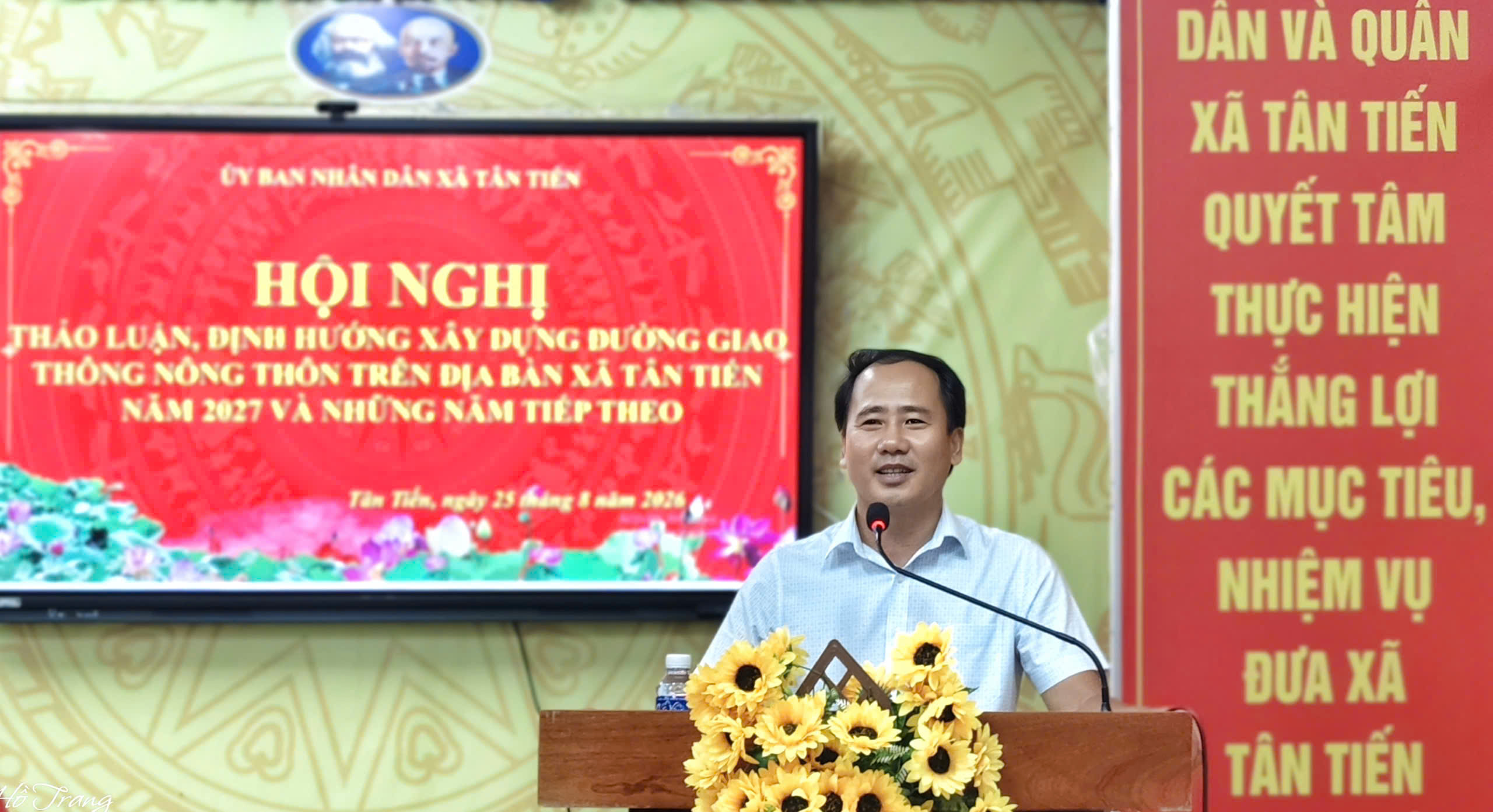 XÃ TÂN TIẾN TỔ CHỨC HỘI NGHỊ THẢO LUẬN, ĐỊNH HƯỚNG XÂY DỰNG ĐƯỜNG GIAO THÔNG NÔNG THÔN NĂM 2027 VÀ NHỮNG NĂM TIẾP THEO