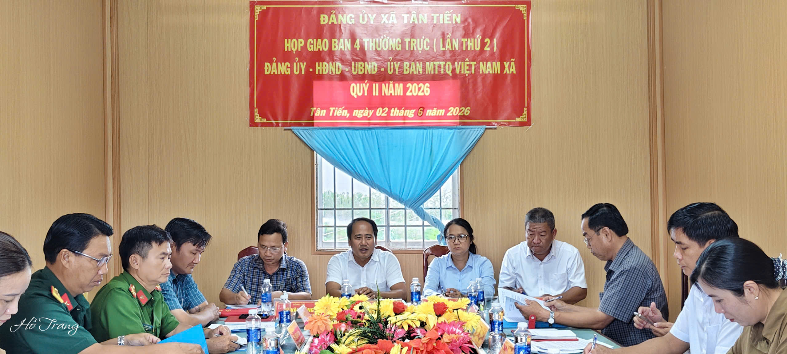 ĐẢNG ỦY XÃ TÂN TIẾN TỔ CHỨC HỌP GIAO BAN 4 THƯỜNG TRỰC LẦN THỨ 2 NĂM 2026