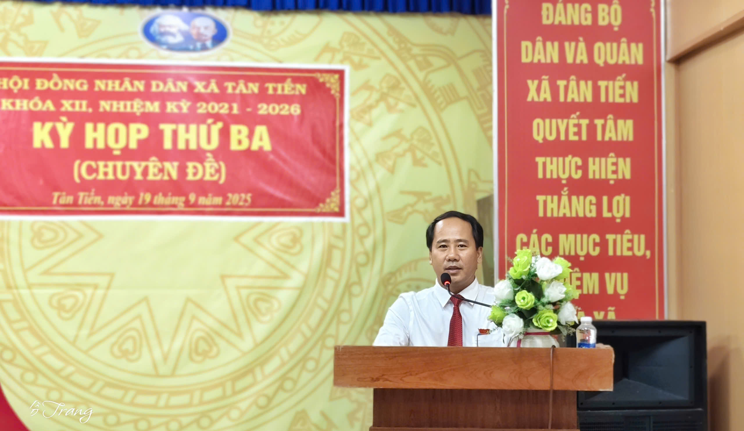 HỘI ĐỒNG NHÂN DÂN XÃ TÂN TIẾN TỔ CHỨC KỲ HỌP THỨ BA (CHUYÊN ĐỀ), KHÓA XII, NHIỆM KỲ 2021 - 2026