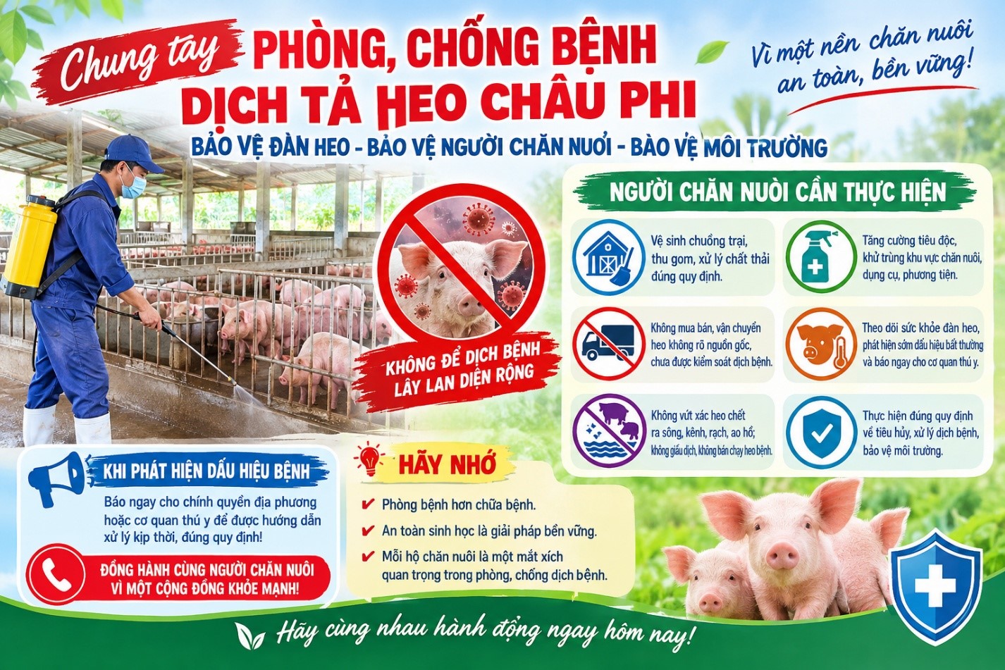 Chung tay phòng, chống bệnh dịch tả heo châu phi