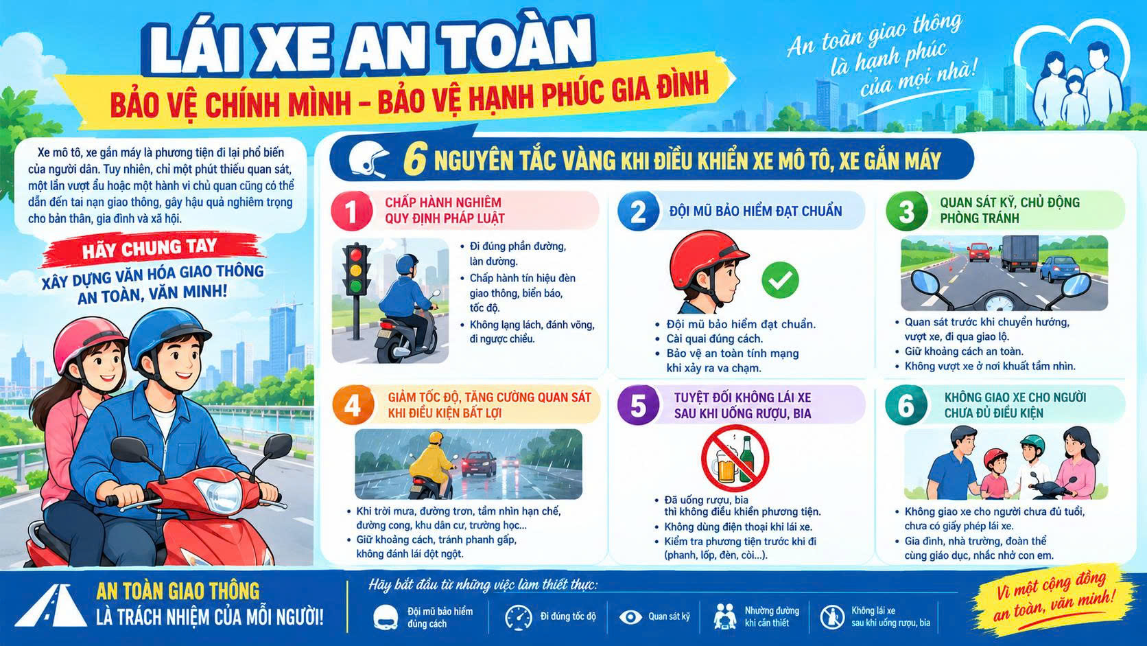 Lái xe an toàn – bảo vệ chính mình – bảo vệ hạnh phúc gia đình