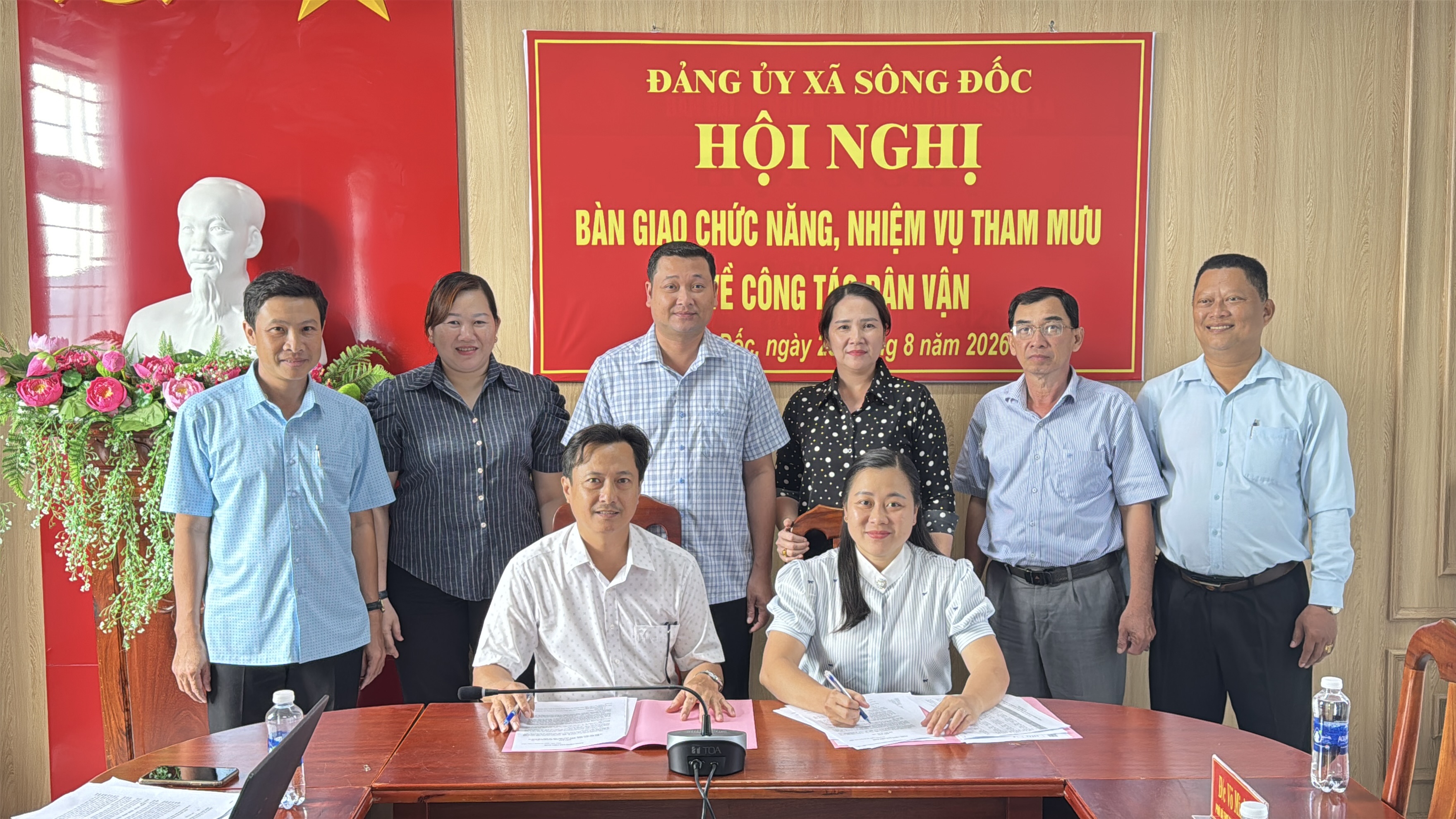 Đảng ủy xã Sông Đốc: Hội nghị bàn giao chức năng, nhiệm vụ tham mưu công tác dân vận