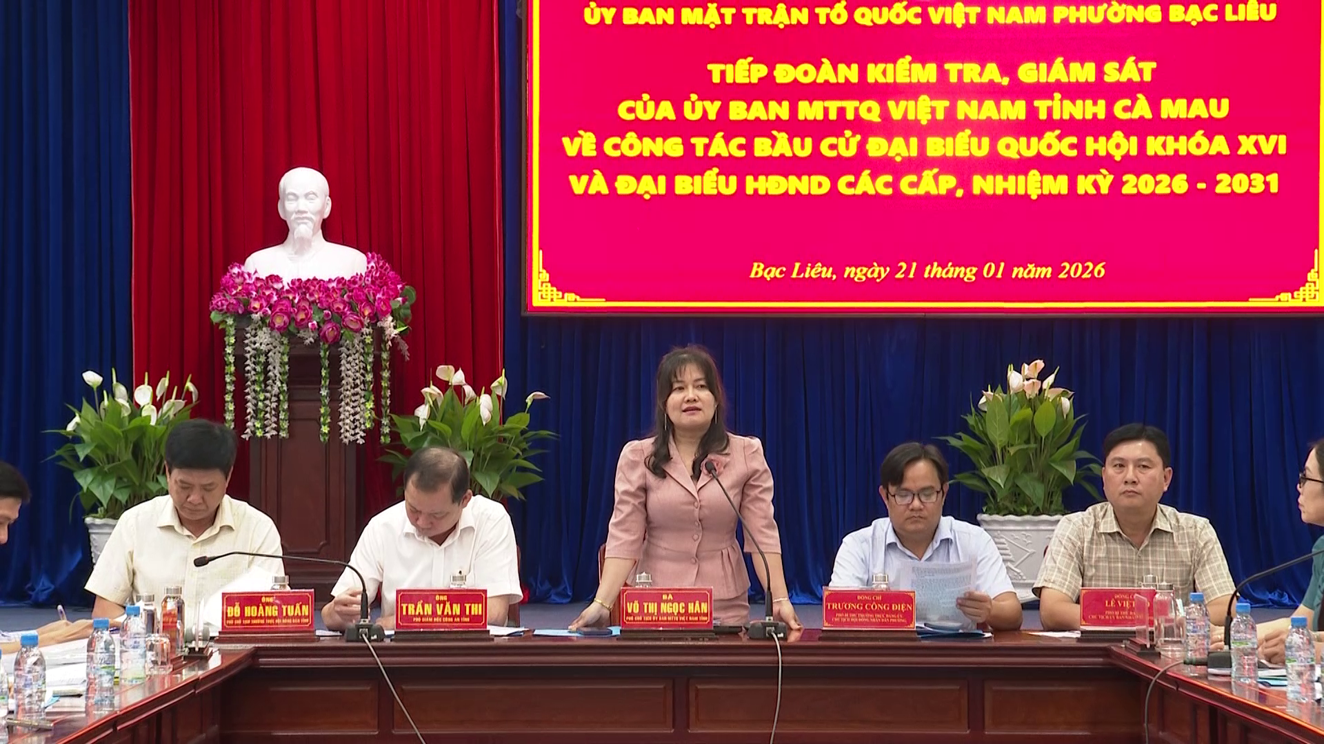 KIỂM TRA, GIÁM SÁT CÔNG TÁC BẦU CỬ TẠI PHƯỜNG BẠC LIÊU