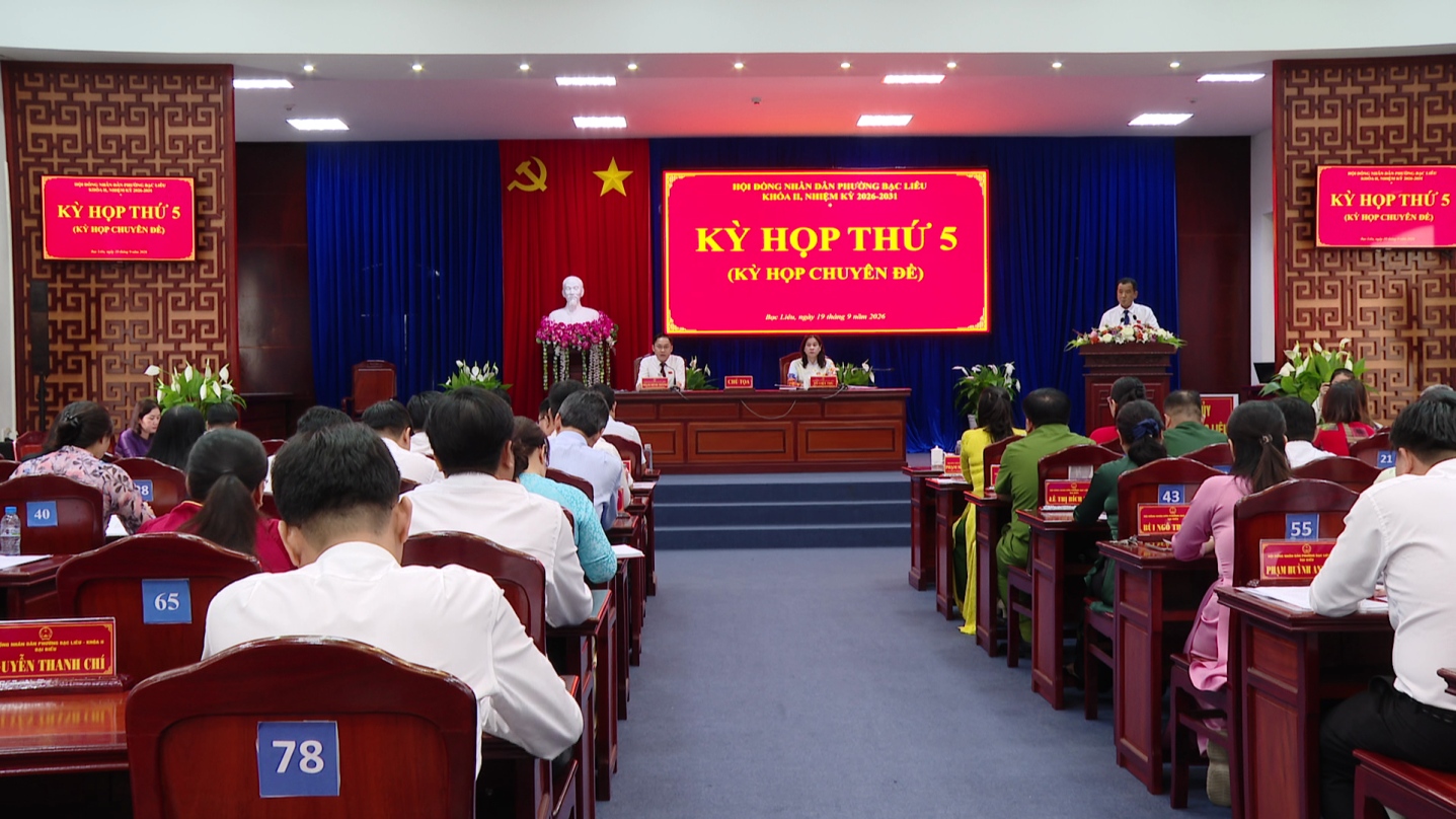 HĐND PHƯỜNG BẠC LIÊU TỔ CHỨC THÀNH CÔNG KỲ HỌP THỨ 5 (KỲ HỌP CHUYÊN ĐỀ)