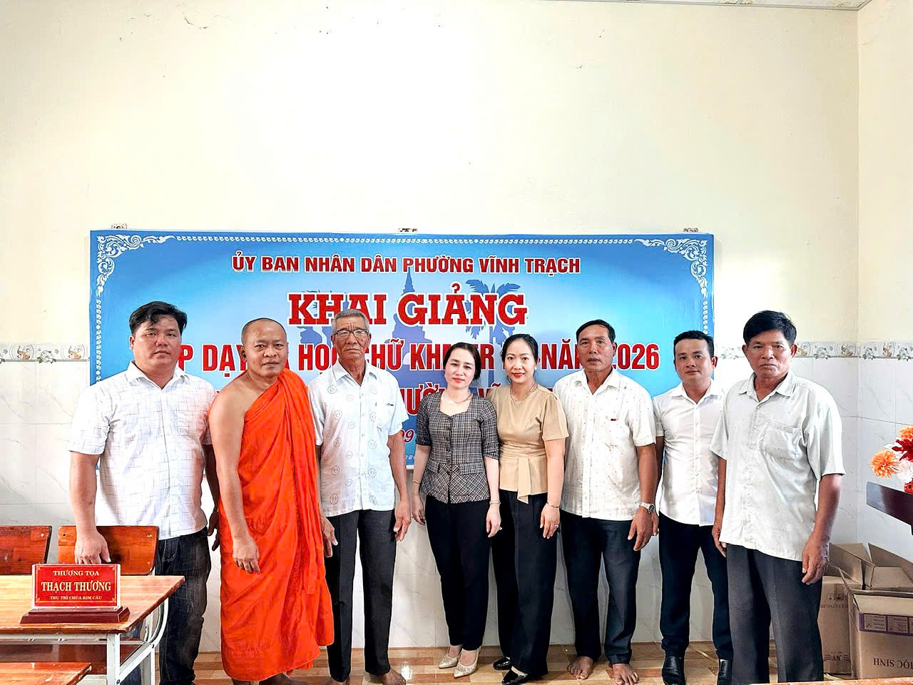 Phường Vĩnh Trạch khai giảng lớp dạy và học chữ khmer hè năm 2026