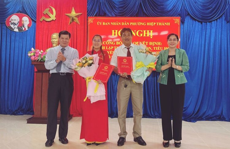 UBND phường Hiệp Thành tổ chức Hội nghị công bố Quyết định sáp nhập trường và công tác nhân sự