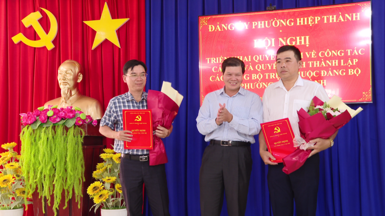Đảng ủy phường Hiệp Thành tổ chức Hội nghị triển khai Quyết định công tác cán bộ và Quyết định thành lập Đảng bộ trực thuộc Đảng bộ phường
