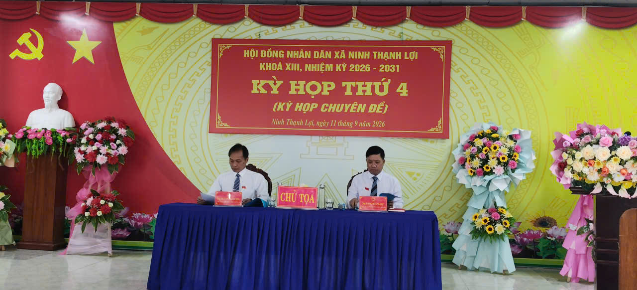 HĐND XÃ NINH THẠNH LỢI TỔ CHỨC KỲ HỌP THỨ 4 (KỲ HỌP CHUYÊN ĐỀ)