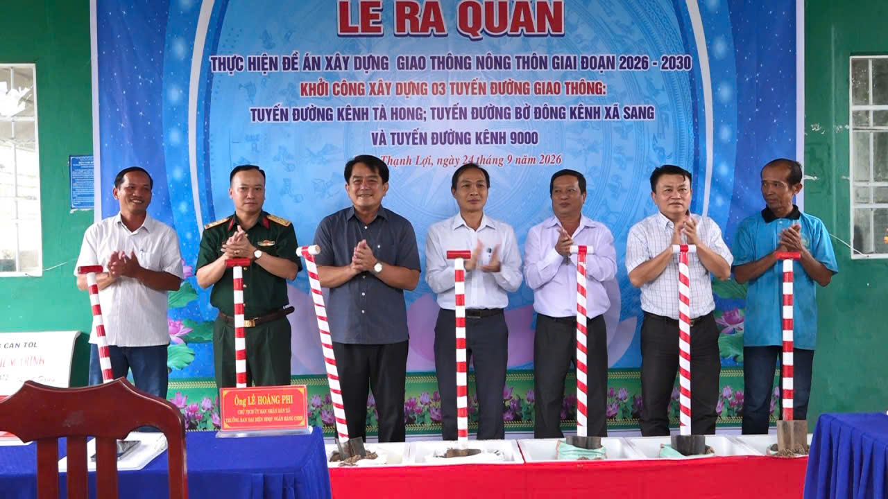 NINH THẠNH LỢI RA QUÂN XÂY DỰNG GIAO THÔNG NÔNG THÔN GIAI ĐOẠN 2026 – 2030