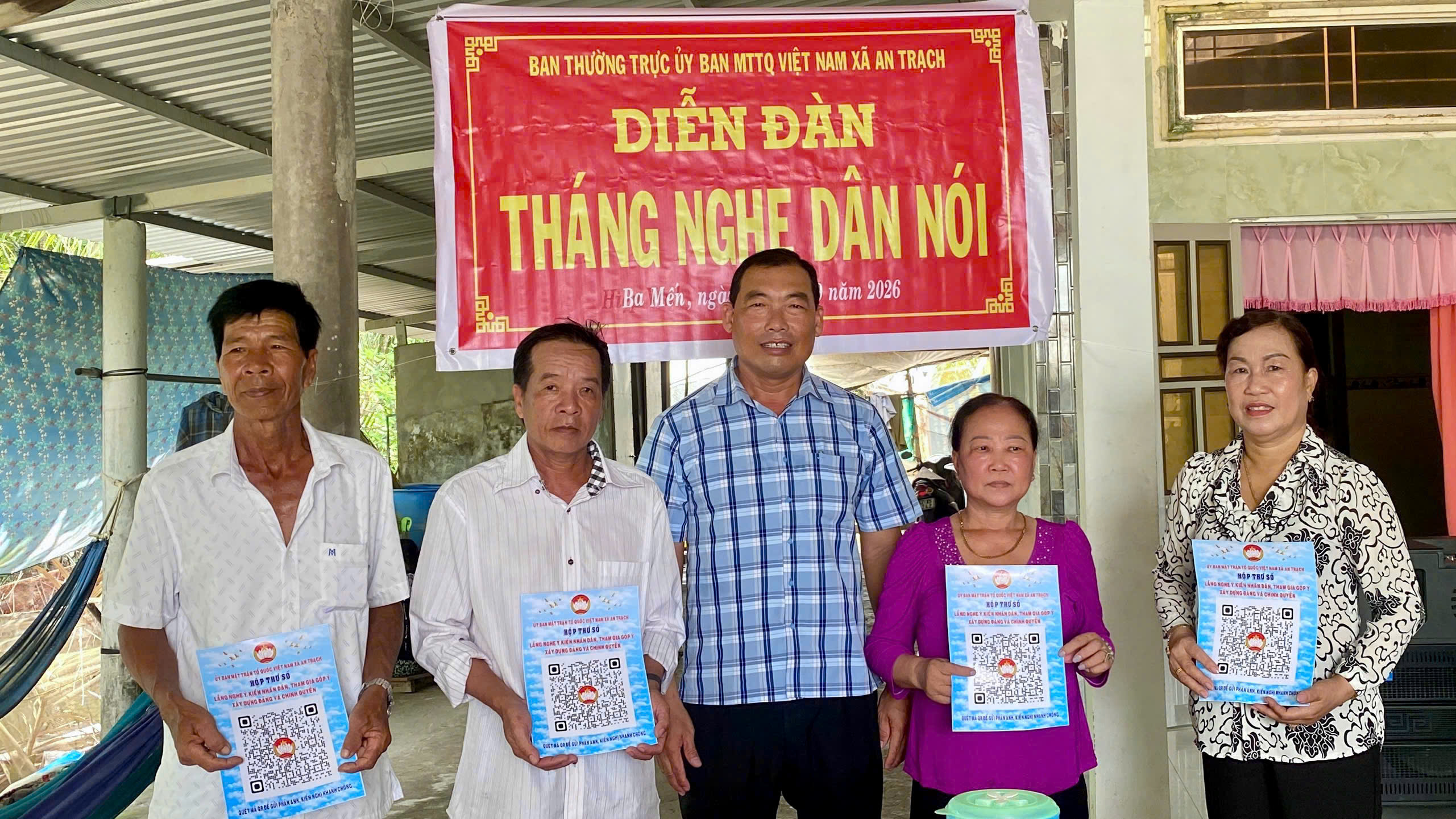 XÃ AN TRẠCH TỔ CHỨC HOẠT ĐỘNG “THÁNG NGHE DÂN NÓI” TẠI ẤP BA MẾN VÀ ẤP ANH DŨNG