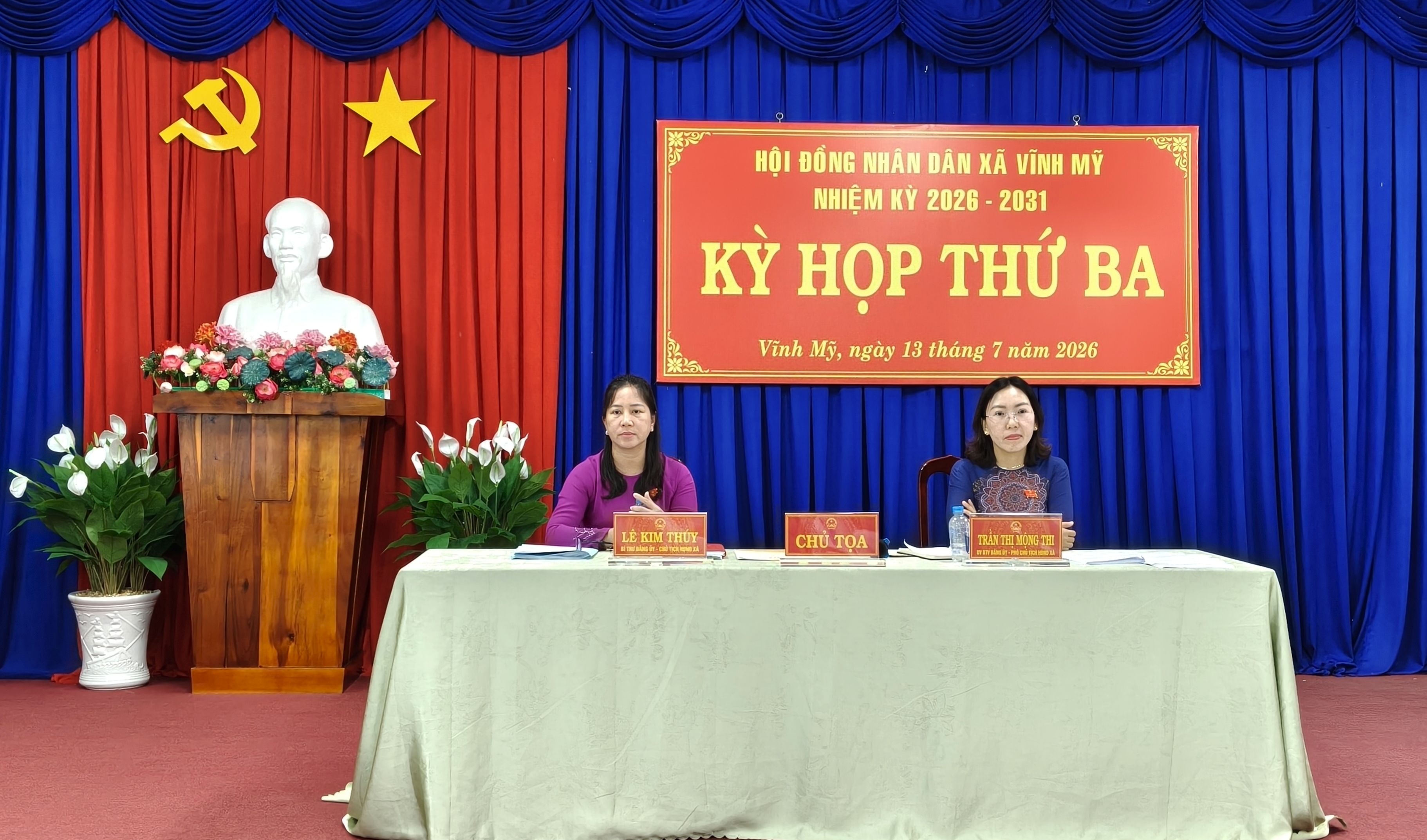 HĐND xã Vĩnh Mỹ khóa II, nhiệm kỳ 2026–2031 tổ chức Kỳ họp thứ 3