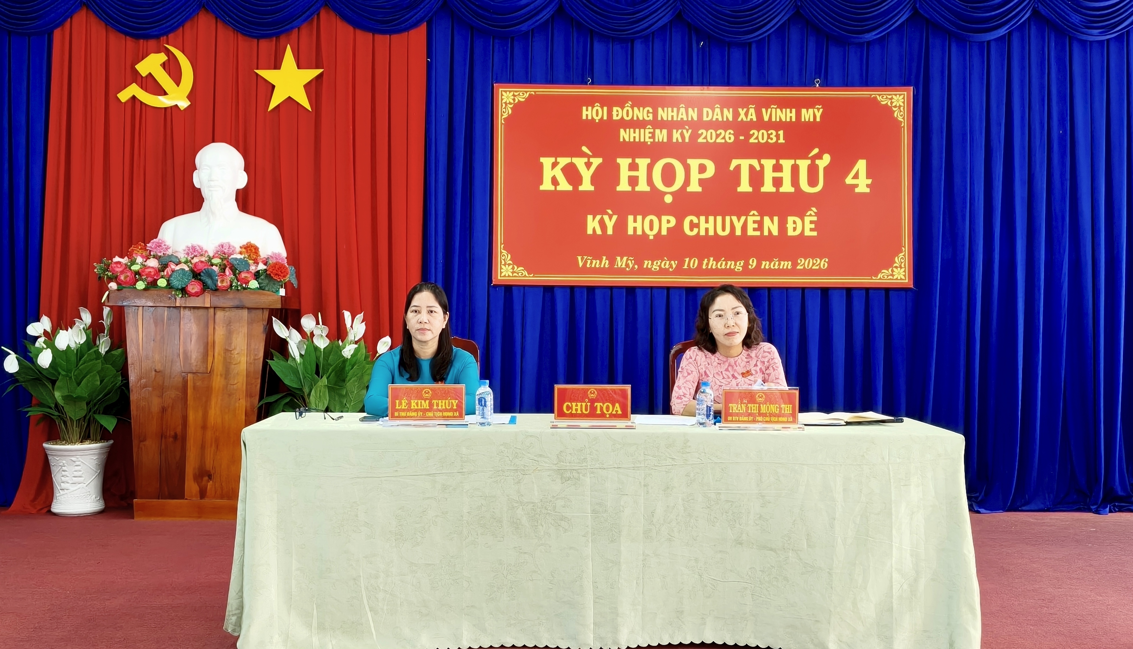 HĐND xã Vĩnh Mỹ khóa II, nhiệm kỳ 2026 – 2031 tổ chức Kỳ họp thứ tư