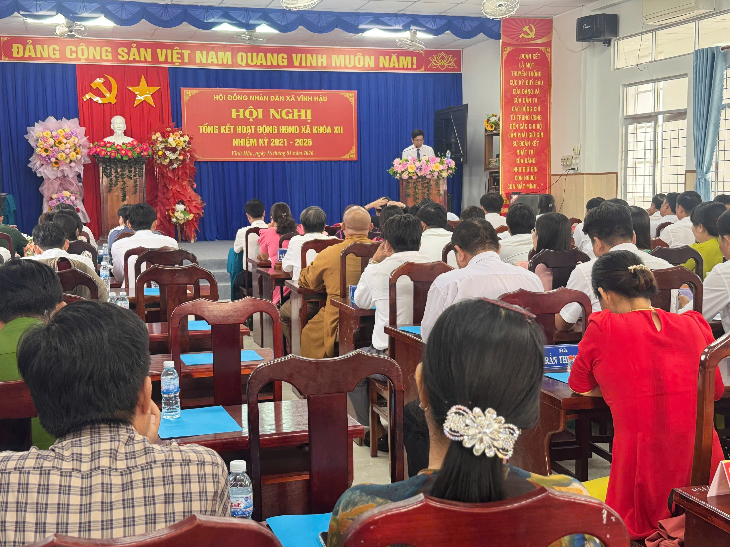 Hội đồng Nhân dân xã Vĩnh Hậu Tổng kết hoạt động nhiệm kỳ 2021 - 2026