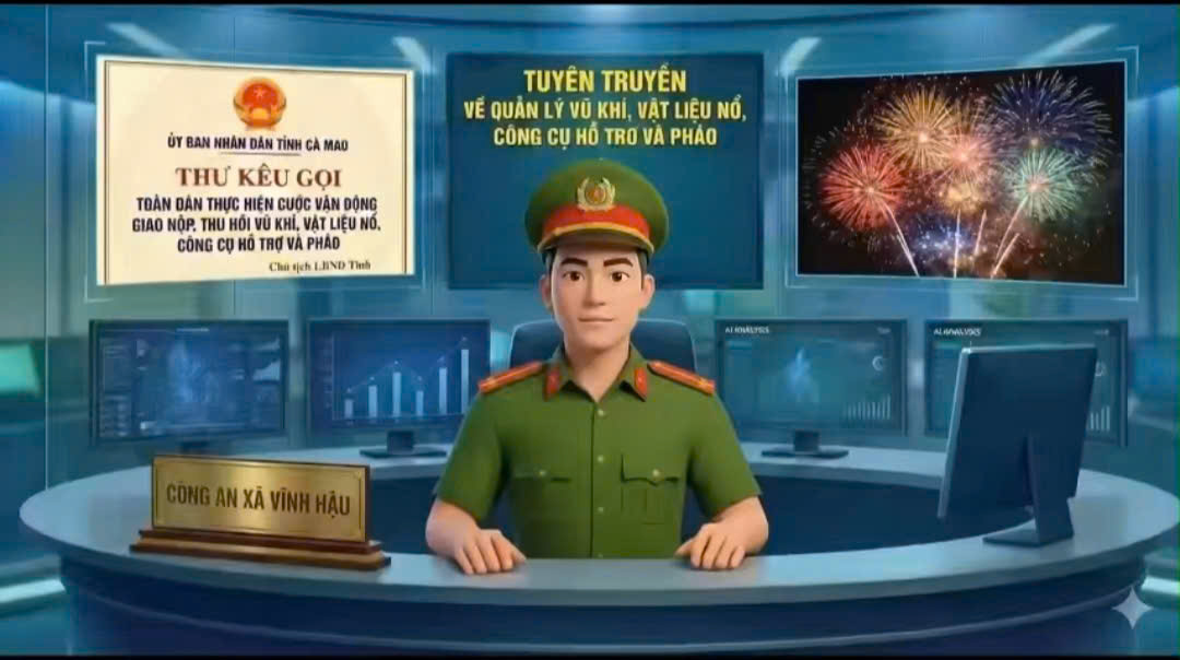 Từ tuyên truyền đến hành động: Công an xã Vĩnh Hậu tích cực vận động thu hồi vũ khí trong Nhân dân