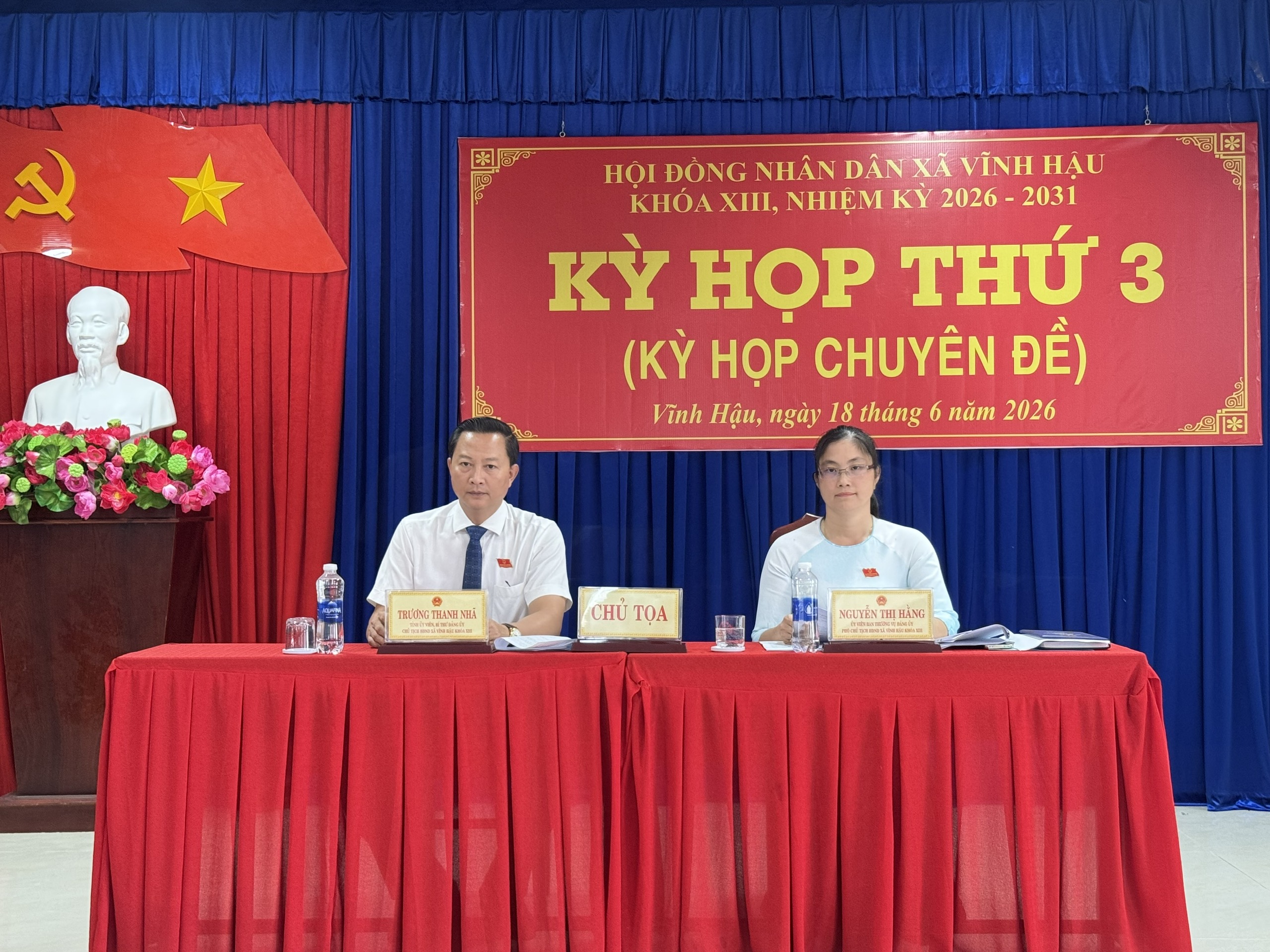 HĐND xã Vĩnh Hậu: Thông qua Nghị quyết về việc sắp xếp các ấp
