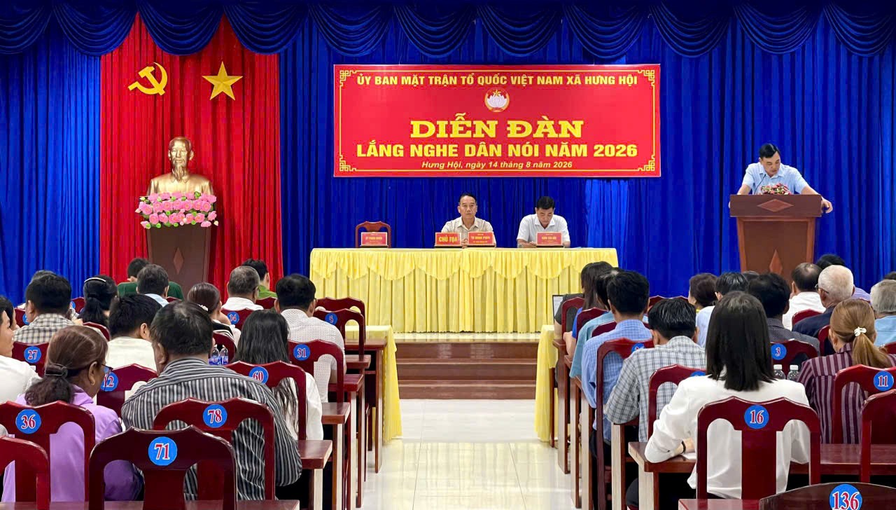 Ủy ban Mặt trận Tổ quốc Việt Nam xã Hưng Hội tổ chức Diễn đàn “Tháng nghe dân nói”