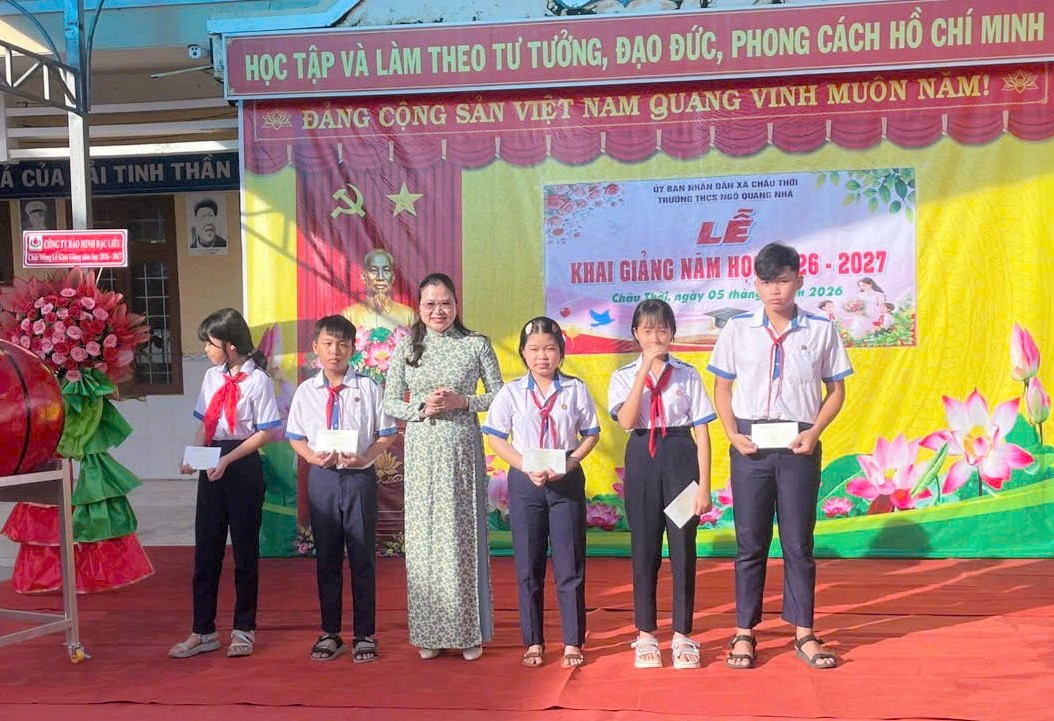XÃ CHÂU THỚI: TƯNG BỪNG KHAI GIẢNG NĂM HỌC MỚI 2026 - 2027