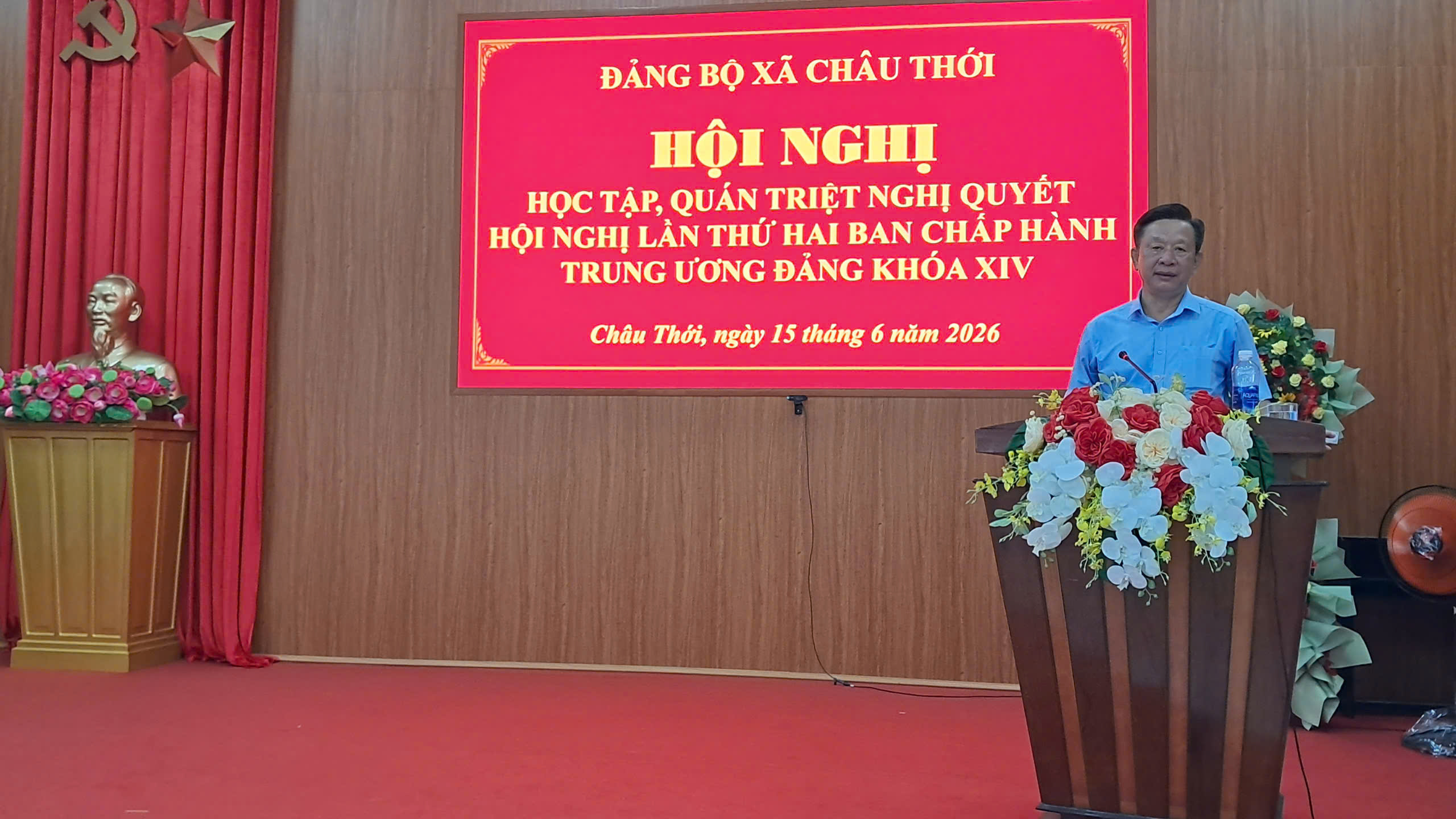 XÃ CHÂU THỚI TRIỂN KHAI, QUÁN TRIỆT NGHỊ QUYẾT TRUNG ƯƠNG 2 KHÓA XIV