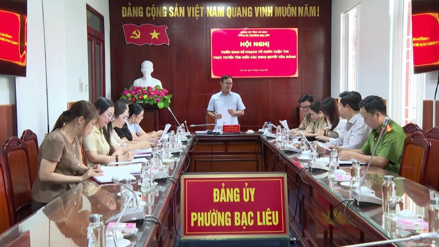 Phường Bạc Liêu đẩy mạnh tìm hiểu các Nghị quyết của Đảng thông qua cuộc thi trực tuyến